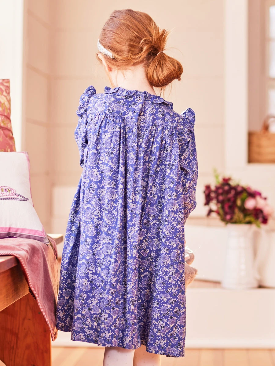 Beatrix Blue Dress For Girls - Image 5