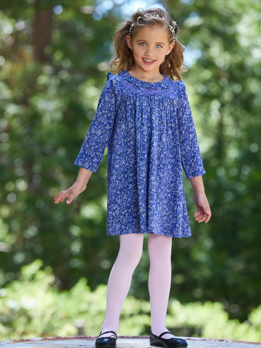Beatrix Blue Dress For Girls - Image 2