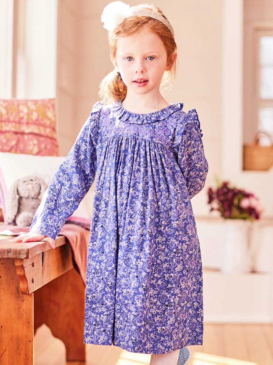 Beatrix Blue Dress For Girls - Image 3