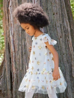 Star Sequin Flare Dress For Girls
