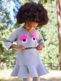 Grey Monster Face Dress