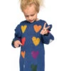 Heart Knit Sweater Dress For Girls