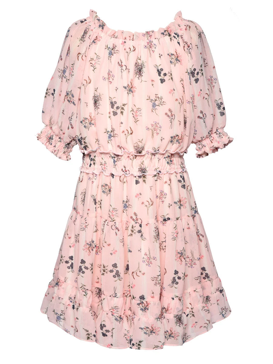 Floral Print Peasant Style Dress - Image 3