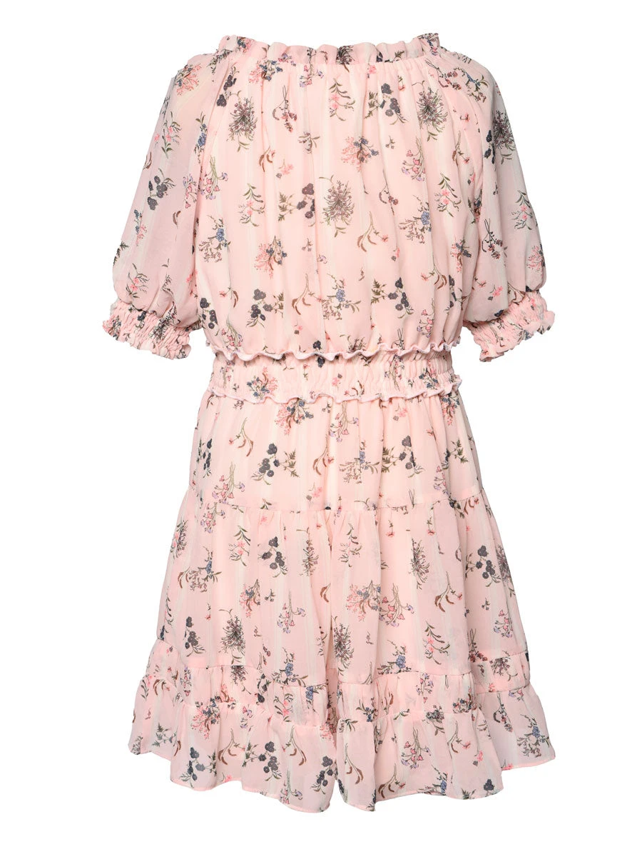 Floral Print Peasant Style Dress - Image 4