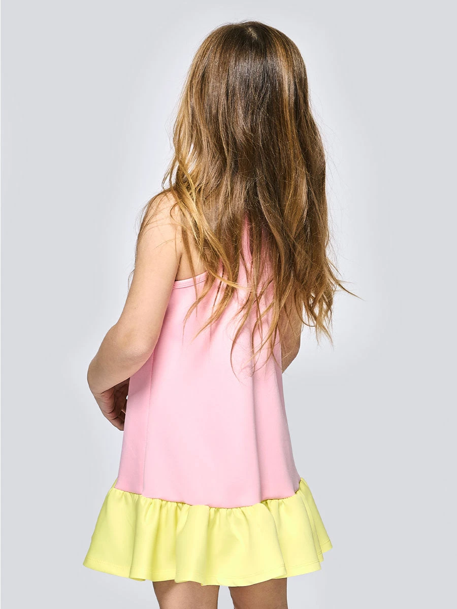 Dropwaist Dress With Multicolor Hearts - Image 2