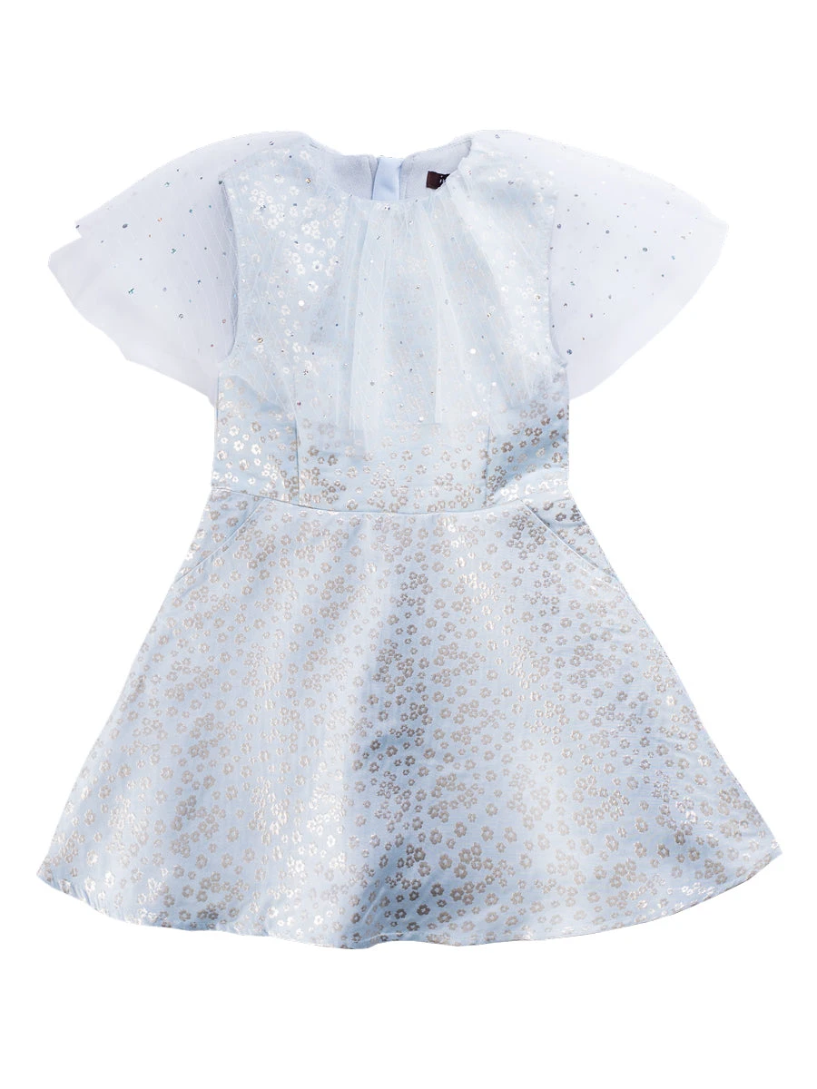 Susie Metallic Floral Pink Dress - Image 4