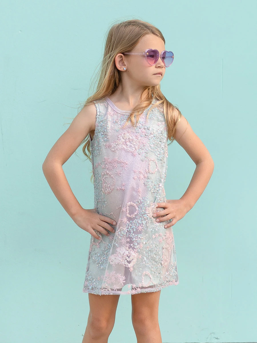 Under The Sea Glitter Tulle Sequin A-line Dress - Image 2