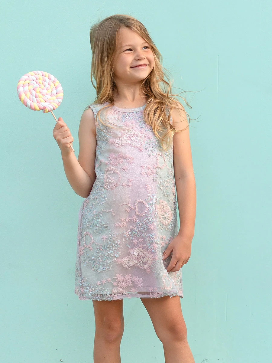 Under The Sea Glitter Tulle Sequin A-line Dress