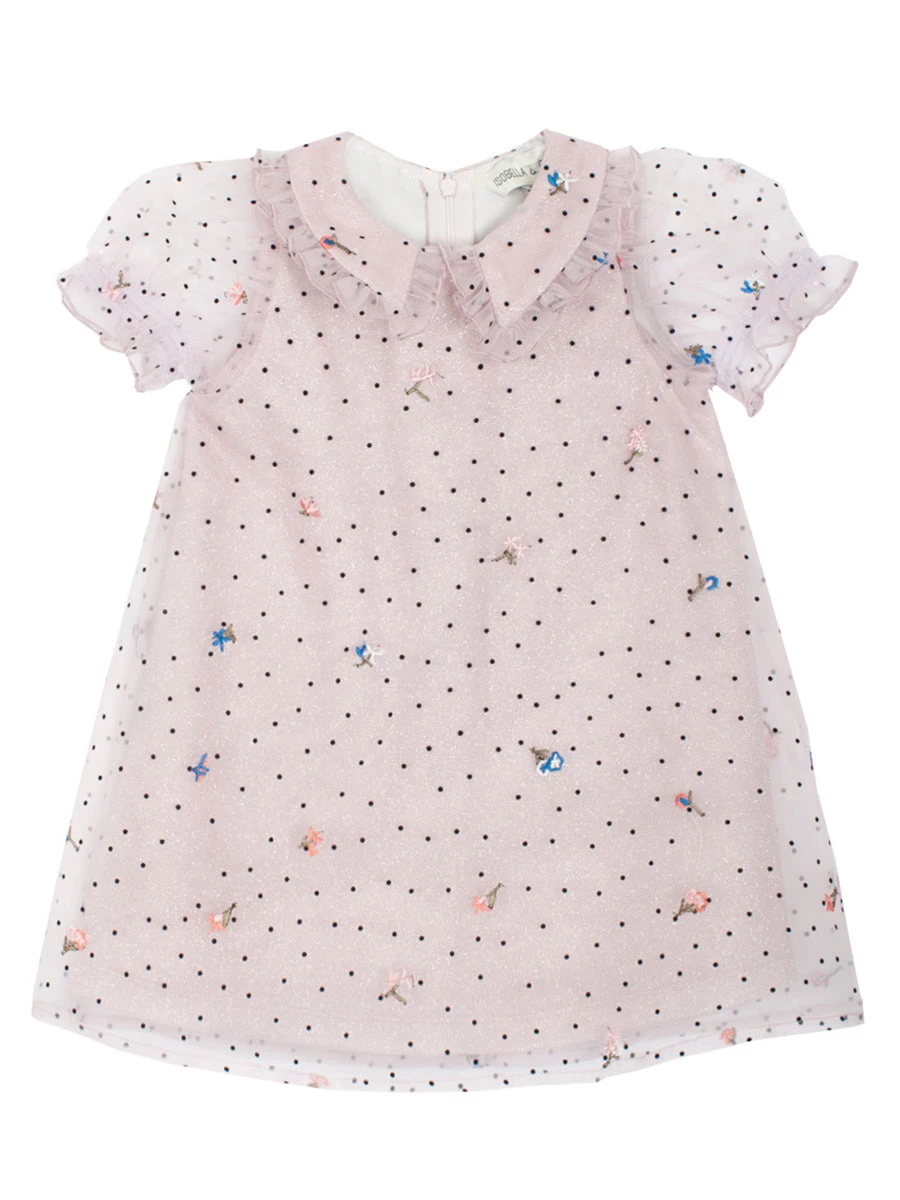 Belle Sparkly Pink Organza Dress - Image 2