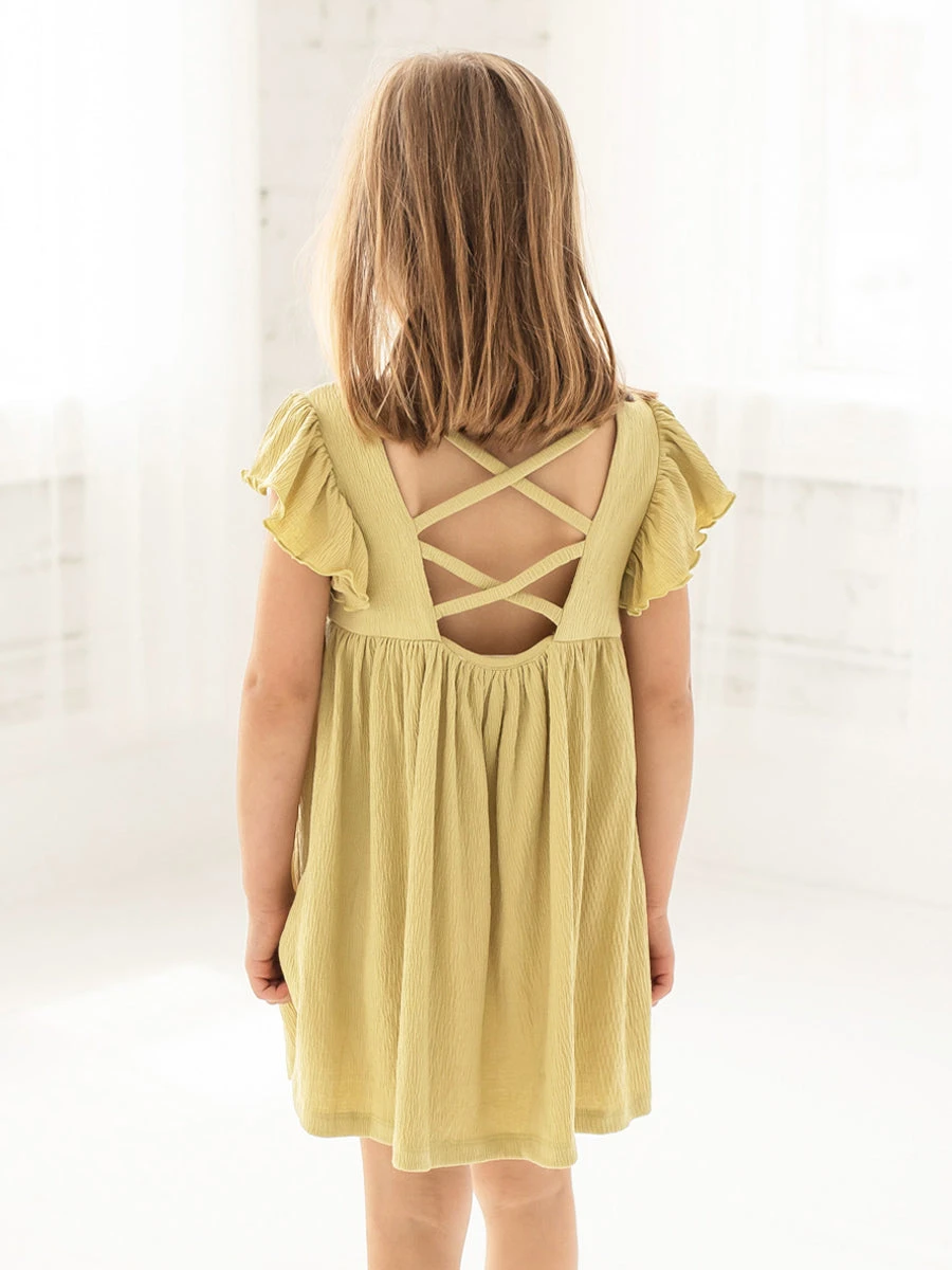 Green Tea Matcha Textured Knit Dress - Image 3