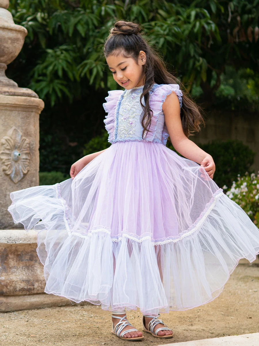 Elodie Lilac Maxi Dress - Image 3