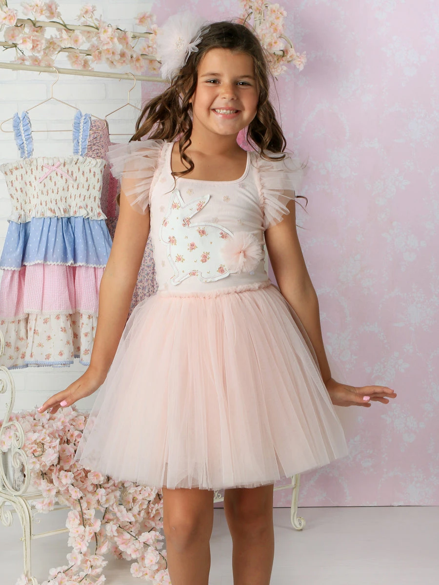 Bunny Blush Pink Tutu Dress - Image 4