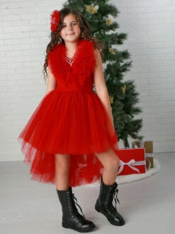 Emeline Ruby Red Dress