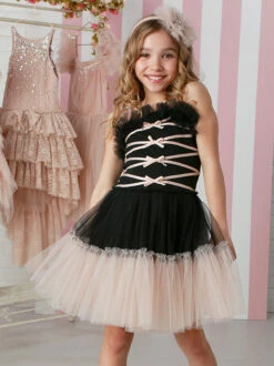Profiterole Black And Pink Tutu Dress