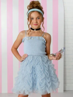 Castle Princess Blue Lampshade Dress