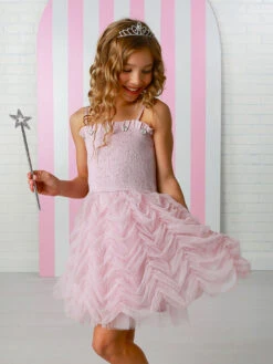Tiara Princess Pink Lampshade Dress