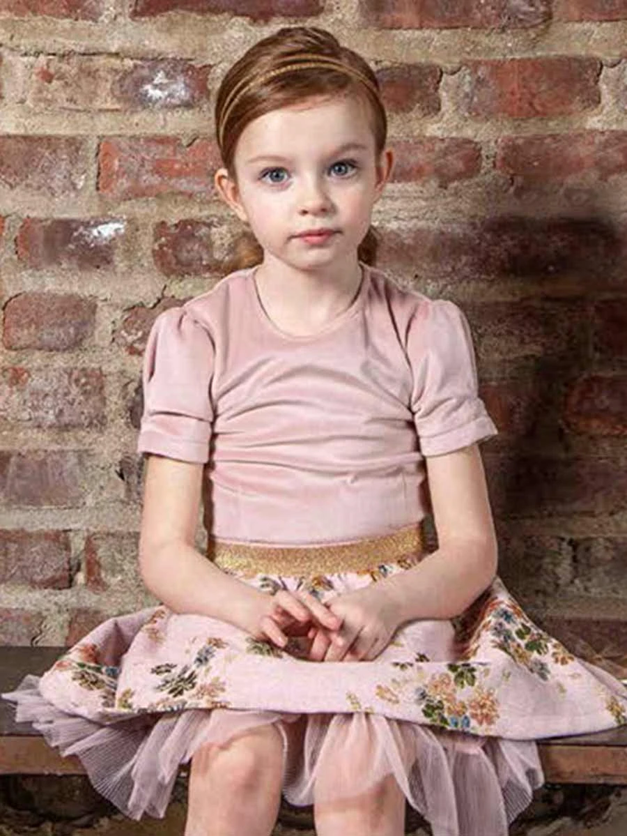 Velvet Jacquard Pleated Dress - Potpouri - Image 2