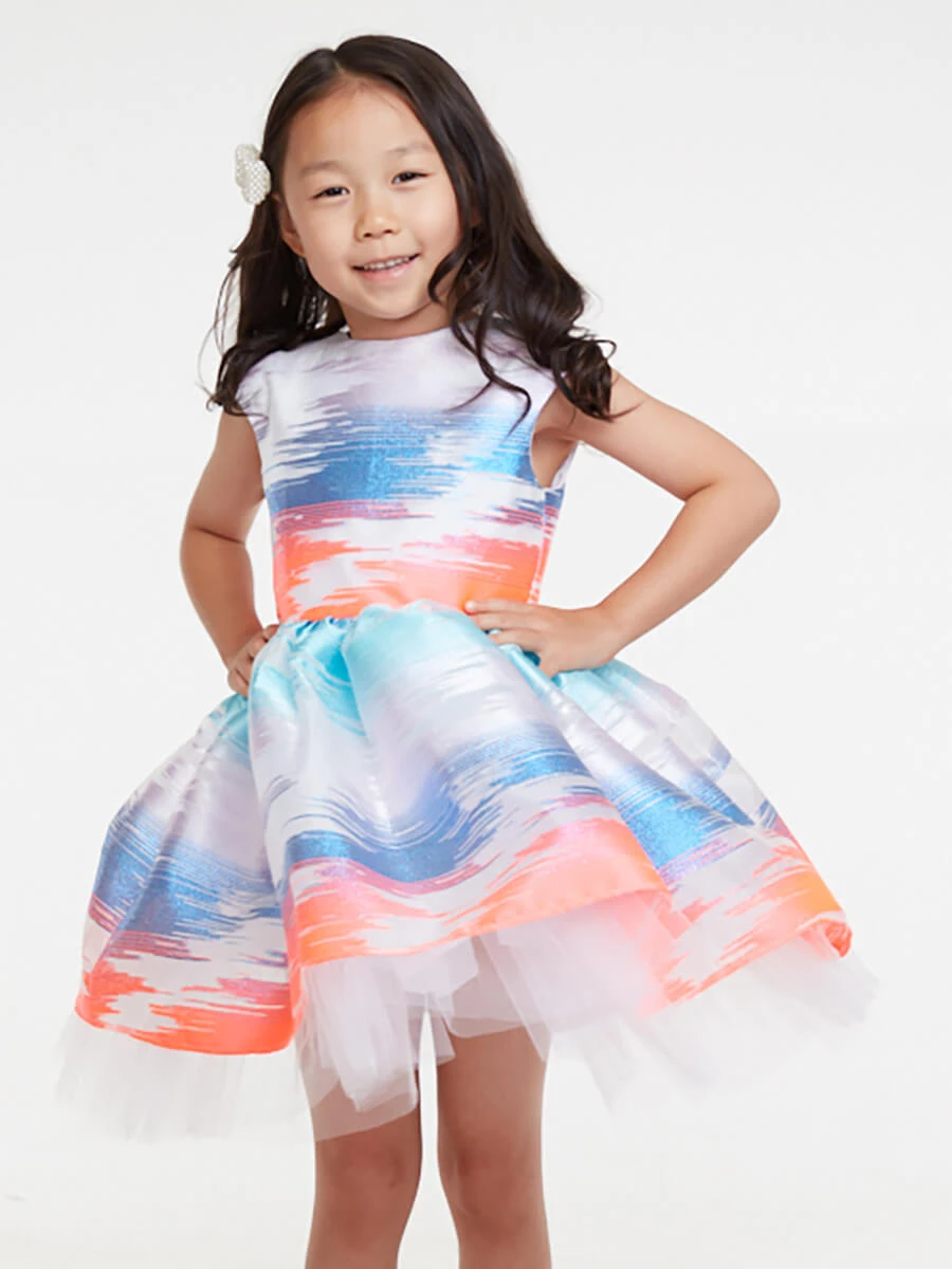 Sunset Ombre Party Dress For Girls