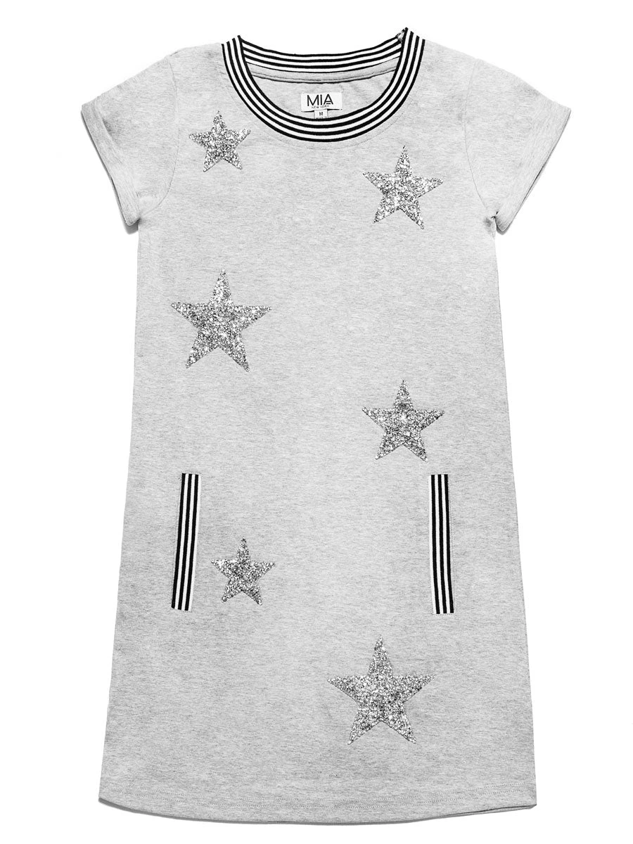 Silver Stars Dress For Girls - Image 2