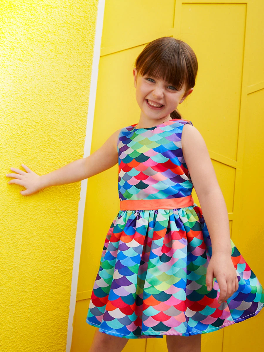 Mermaid Print Dress For Girls - Image 2