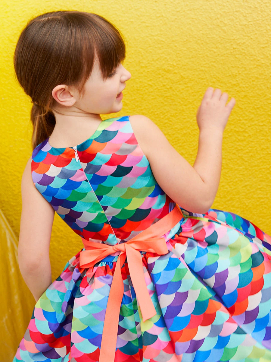 Mermaid Print Dress For Girls - Image 3