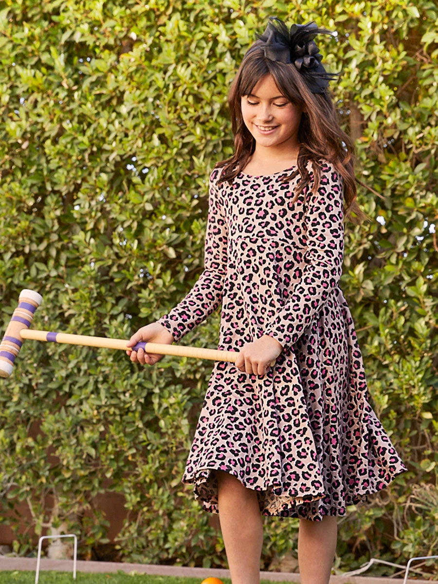 Leopard Print Emma Dress For Girls