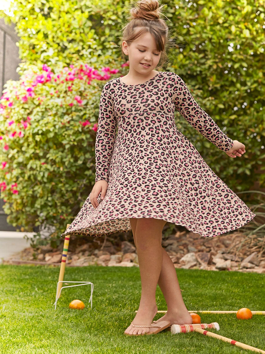 Leopard Print Emma Dress For Girls - Image 4