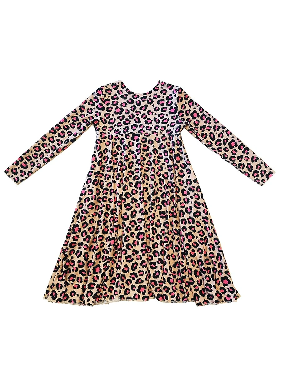 Leopard Print Emma Dress For Girls - Image 3