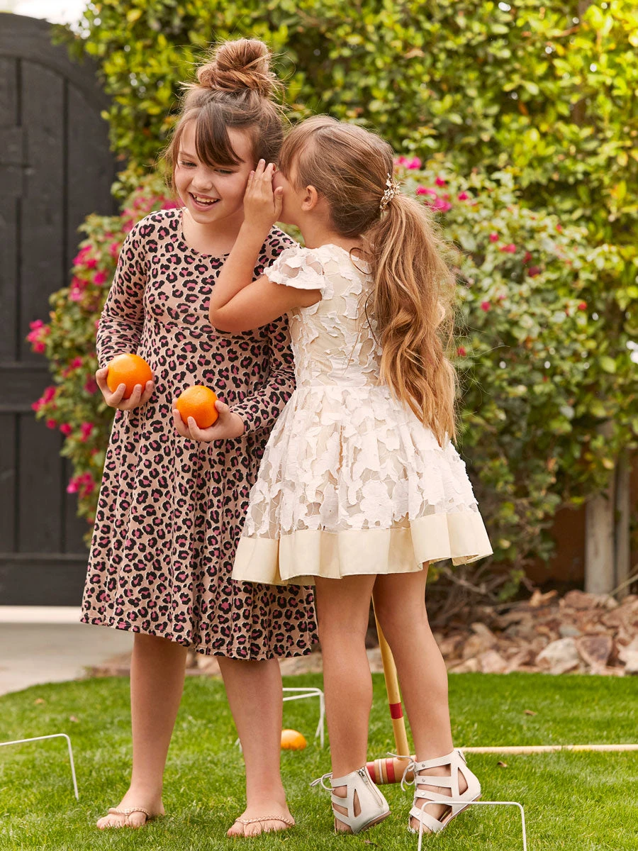 Leopard Print Emma Dress For Girls - Image 5