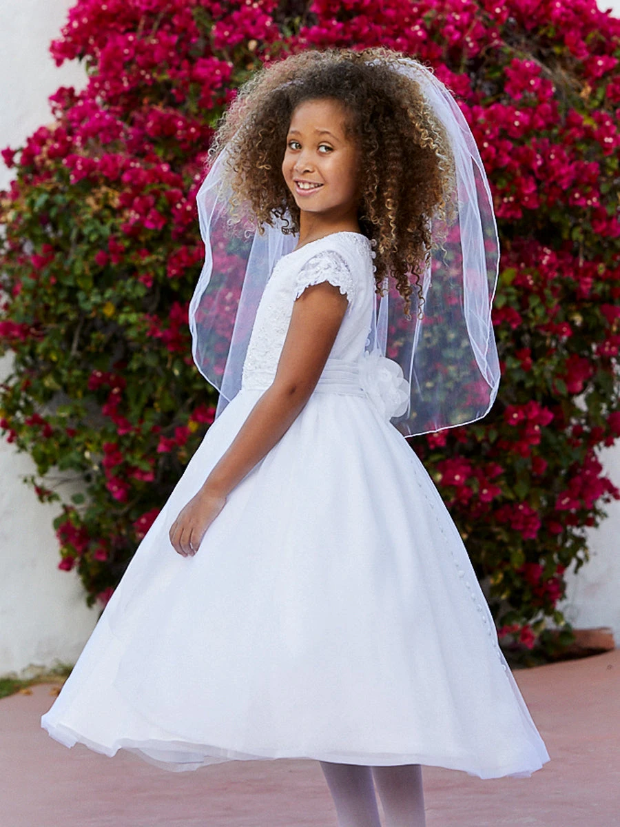 Beaded Lace Heirloom Communion / Flower Girl Dress - Image 2