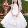 Venise Lace & Tulle White Communion / Flower Girl Dress