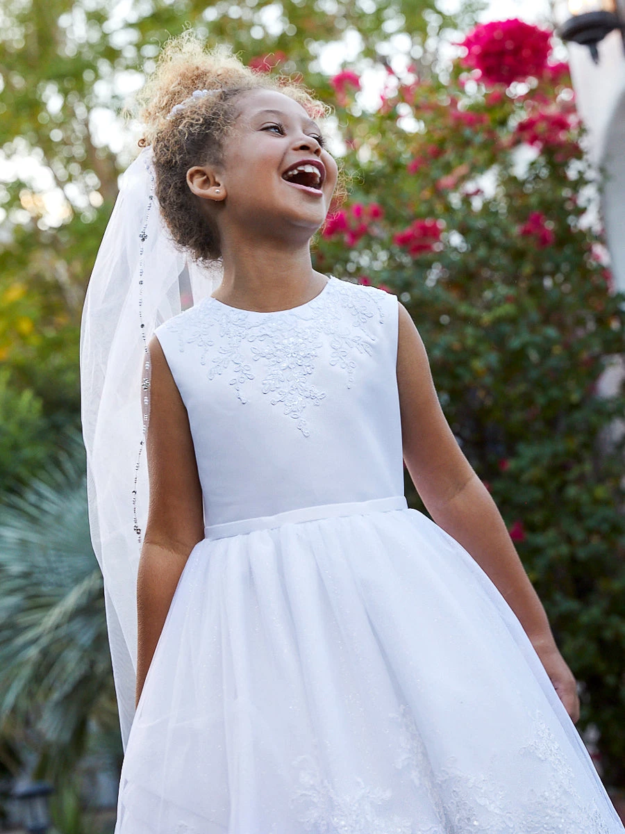 Enchanting Tiered Communion / Flower Girl Dress - Image 2