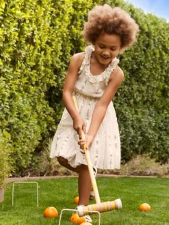 Girls Arden Silver Ribbon Special Occasions Dress