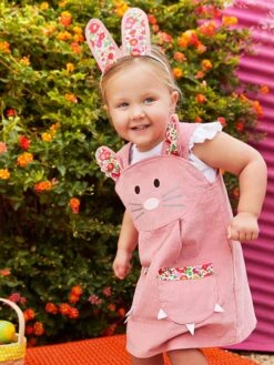 Bunny Rabbit Dusky Pink Dress For Girls