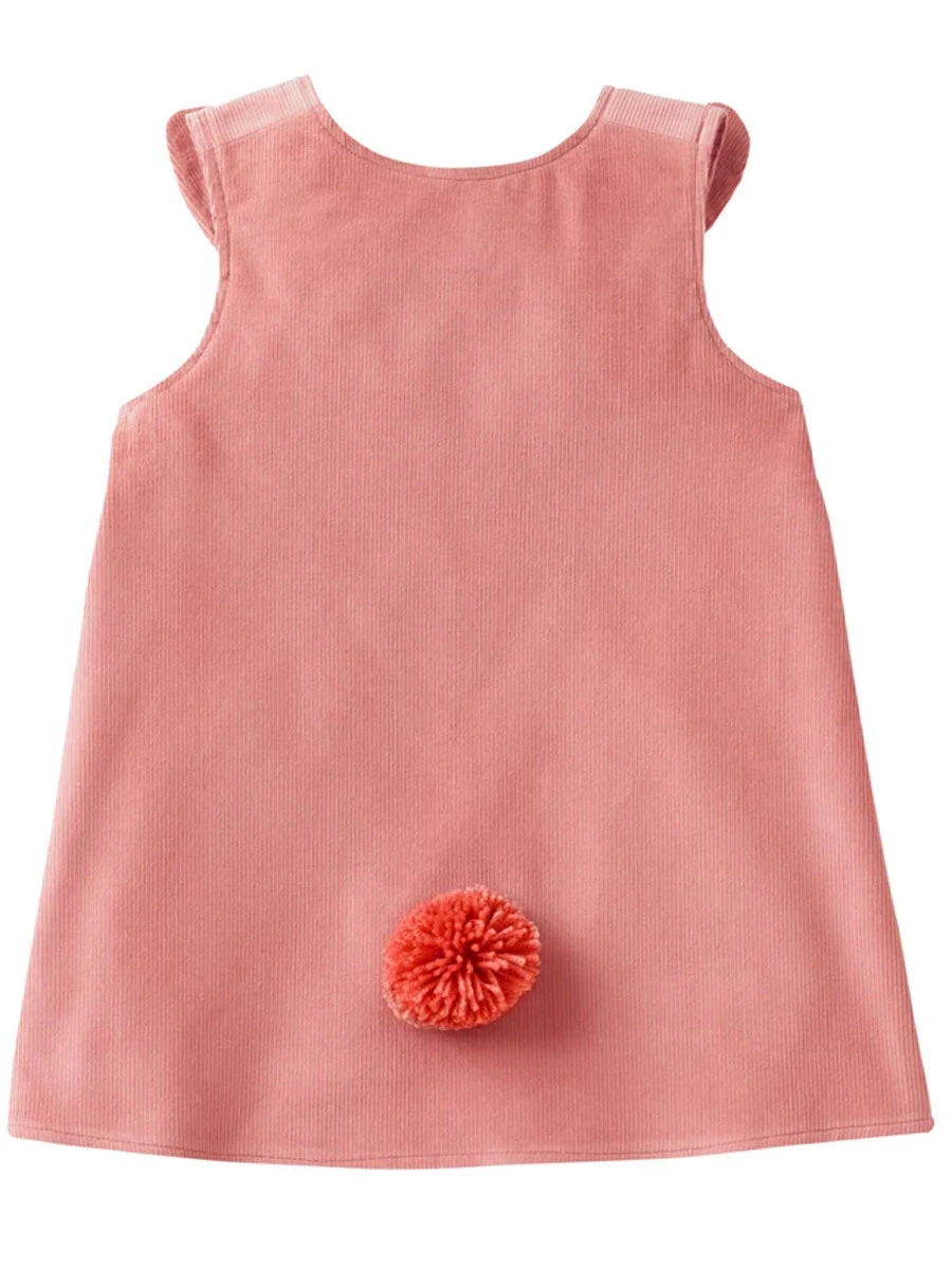 Bunny Rabbit Dusky Pink Dress For Girls - Image 7