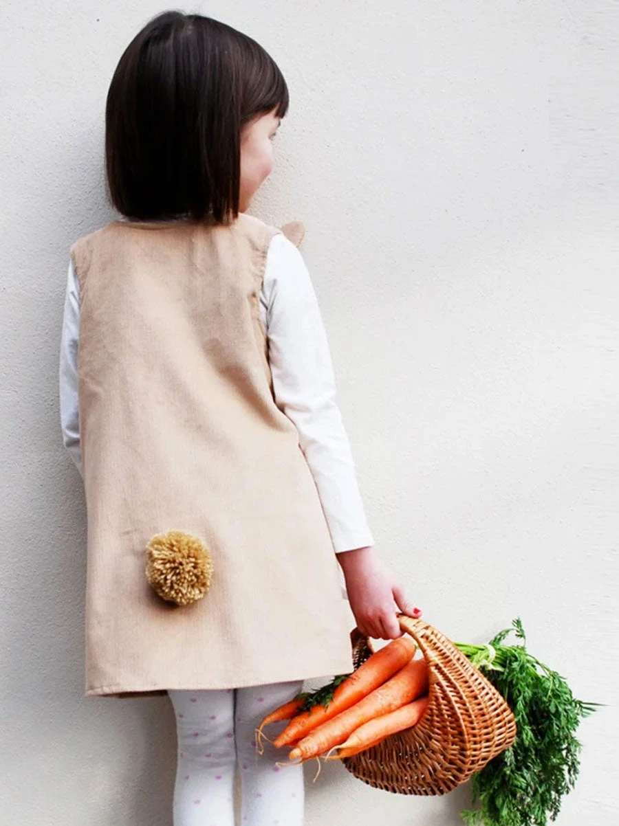 Caramel Bunny Rabbit Dress For Girls - Image 3