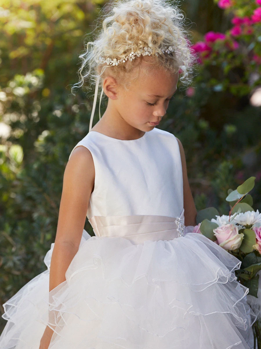 Enchanting Ivory Tulle Flower Girl Dress - Image 2