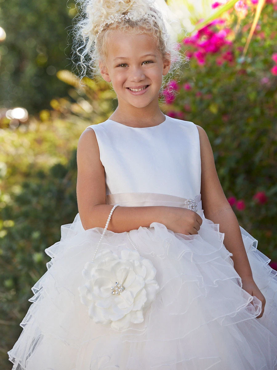 Enchanting Ivory Tulle Flower Girl Dress - Image 4