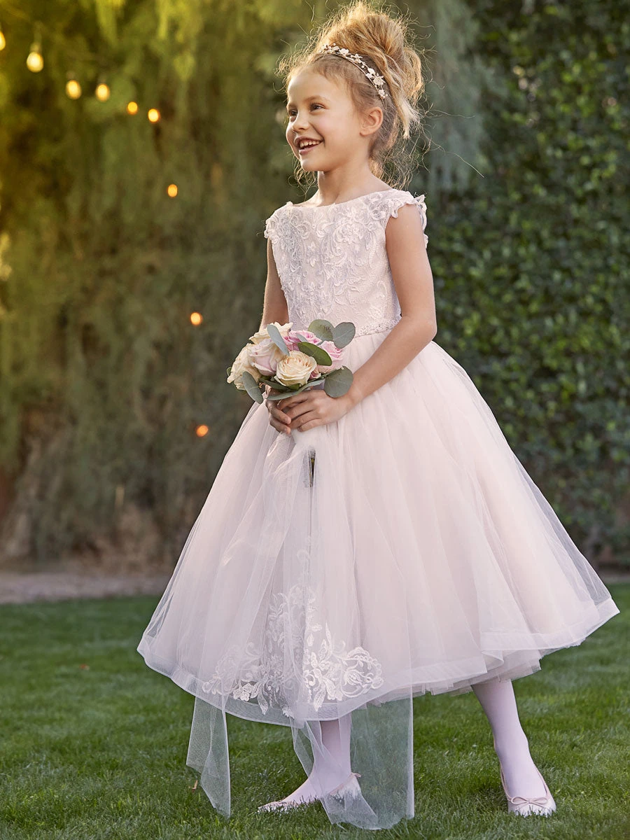 Lovely Ivory Lace And Tulle Flower Girl Dress