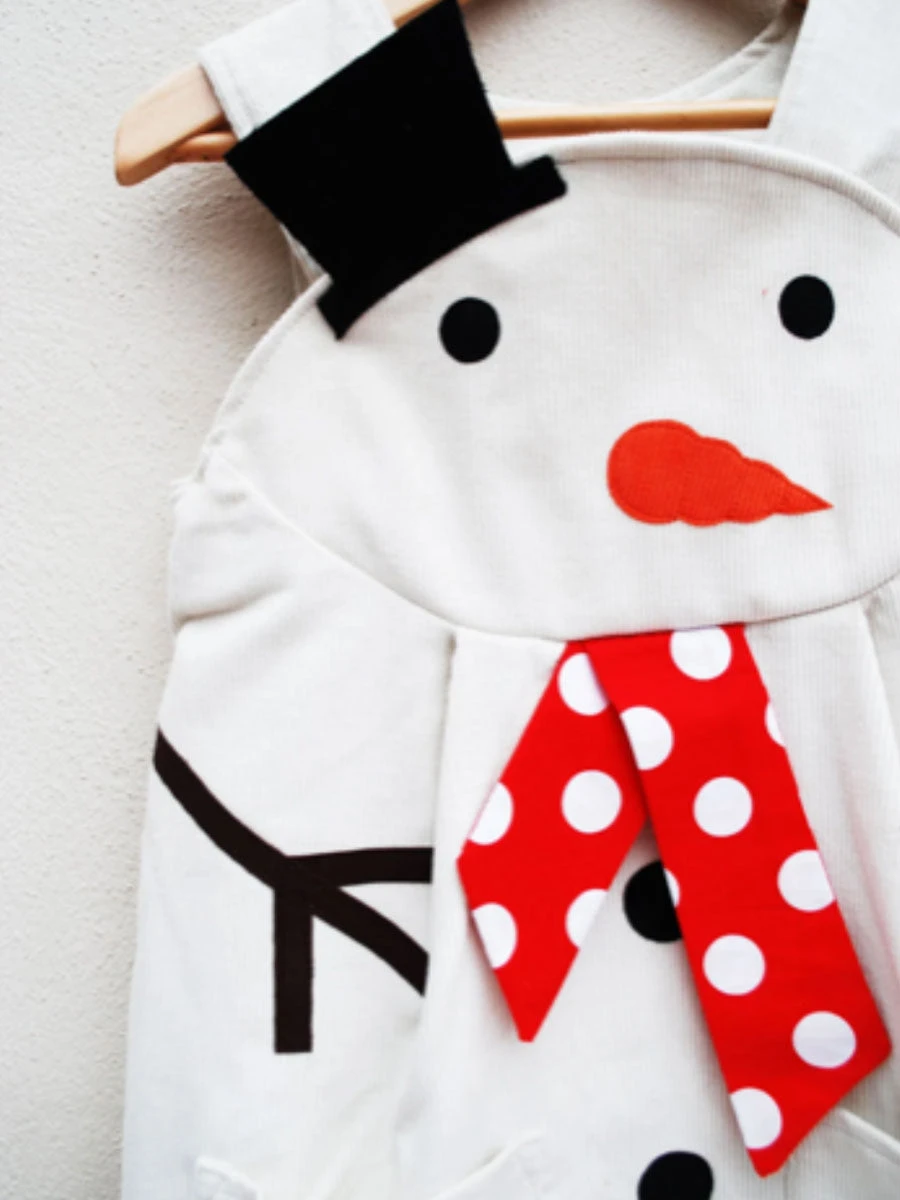 Snowman Holiday Dress For Girls - Image 2
