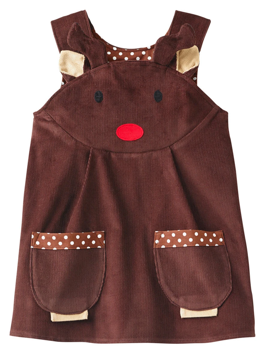 Rudolph Holiday Dress For Girls - Image 3