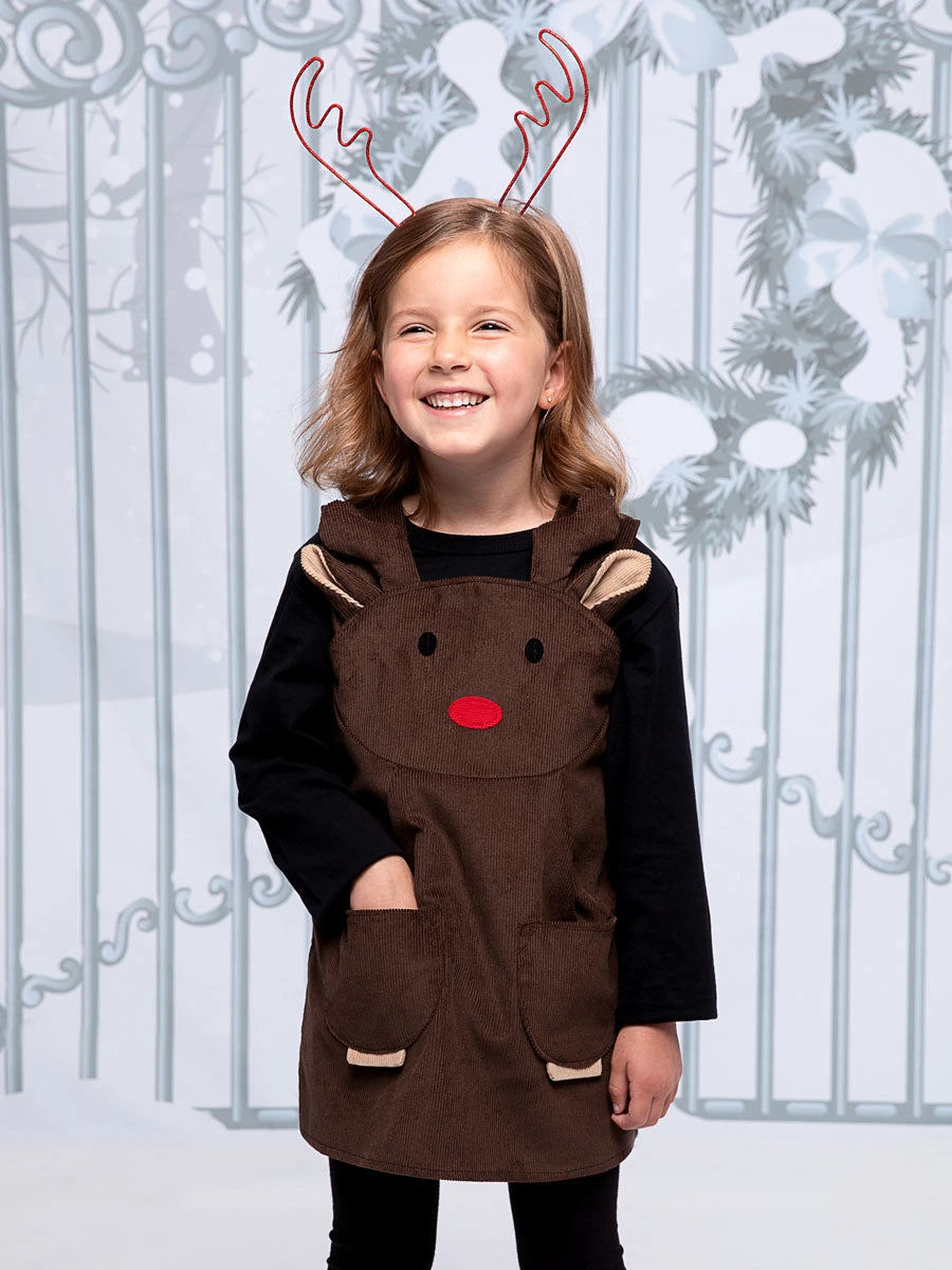 Rudolph Holiday Dress For Girls