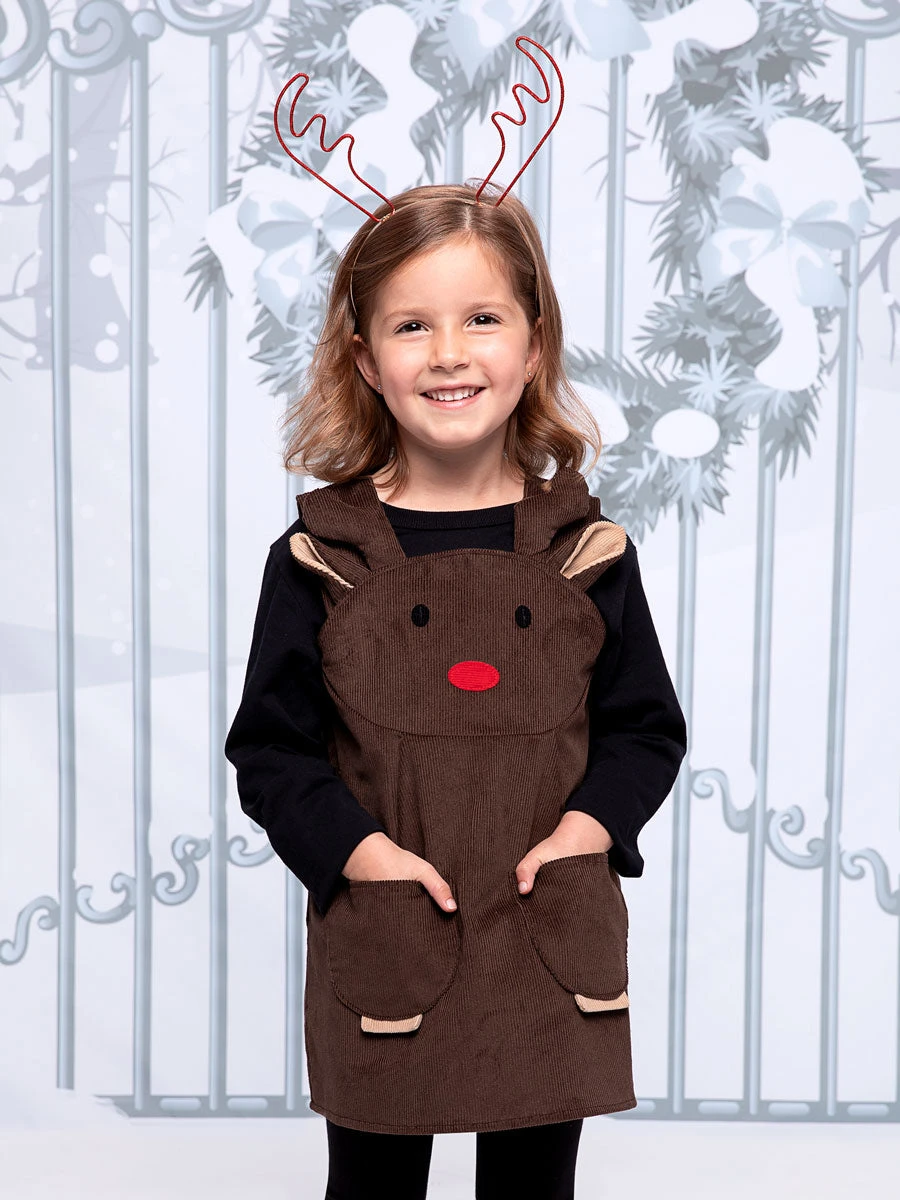 Rudolph Holiday Dress For Girls - Image 2