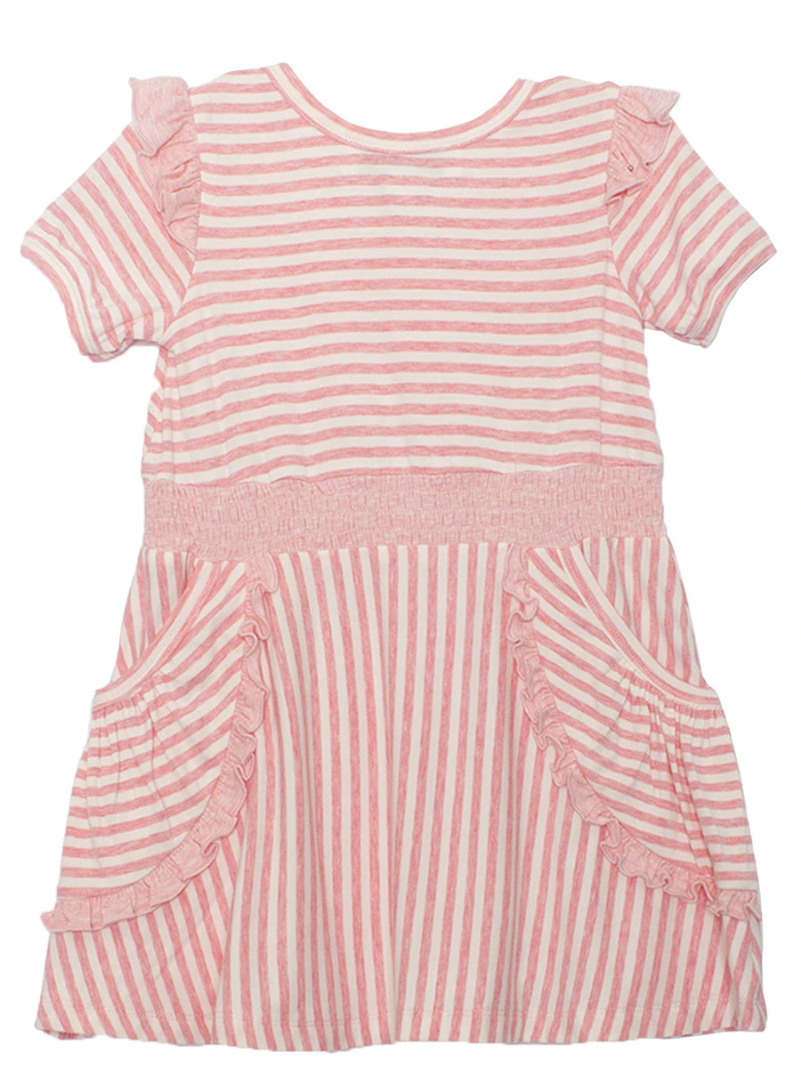 Ruffle Heart Pocket Dress For Girls - Image 2