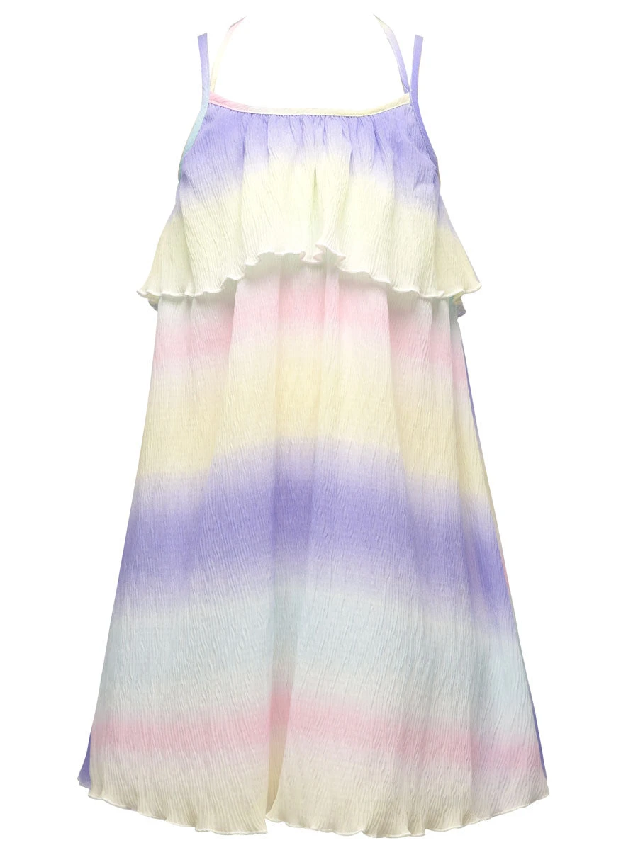 Ruffle Ombre Stripe Dress For Girls - Image 5