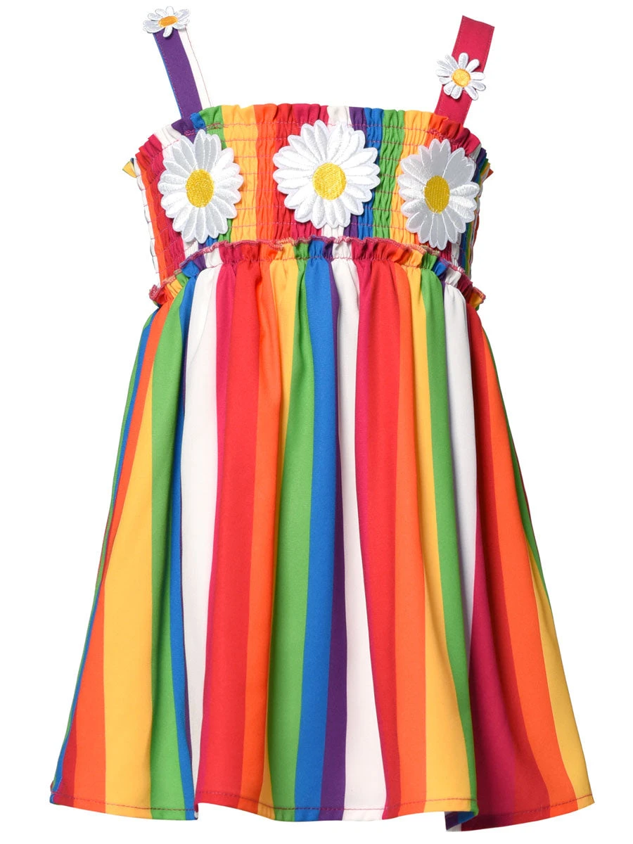 Daisy Trim Smocked Top Dress For Girls - Image 2