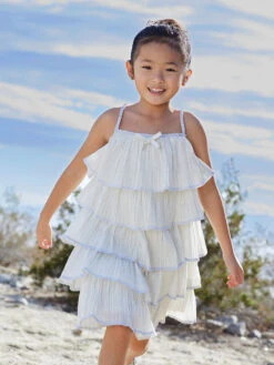 Isla Tiered Ruffle Dress For Girls