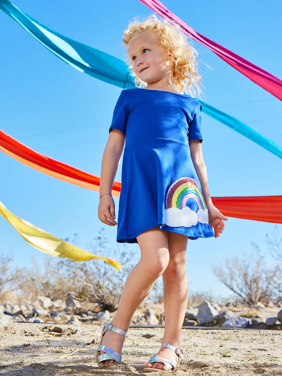 Playskater Rainbow Dress And Short Set For Girls - Image 3