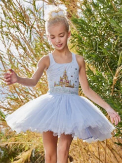 Castle Princess Blue Tutu Dress For Girls