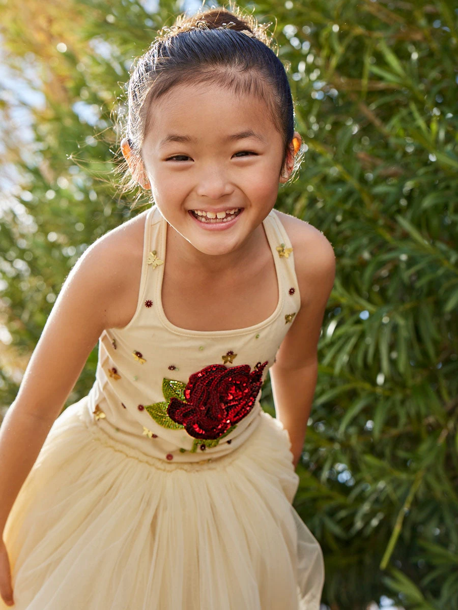 Belle Yellow Tutu Princess Dress For Girls - Image 3